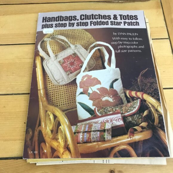 Starburst Quilted Handbag Hand Made Patchwork Organizer Purse + Sewing Pattern - Picture 3 of 16